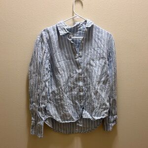 Reformation linen button down shirt